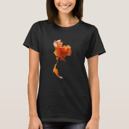 Camiseta Chá de boba em forma da Tailândia