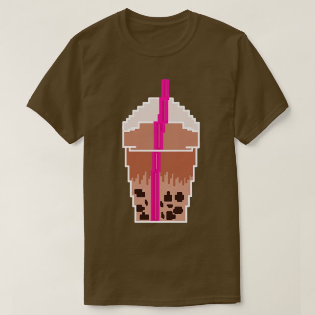 Camiseta Chá de Boba Milk Pixelado (Frente do Design)