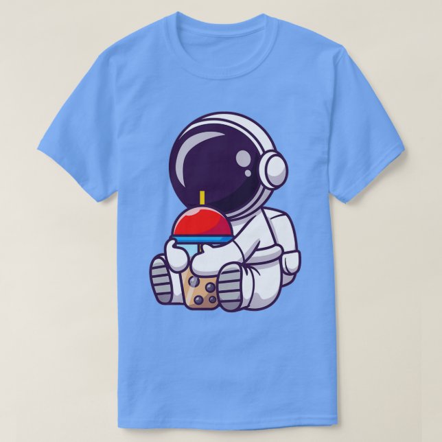Camiseta Chá De Bolha Bastante No Espaço (Frente do Design)