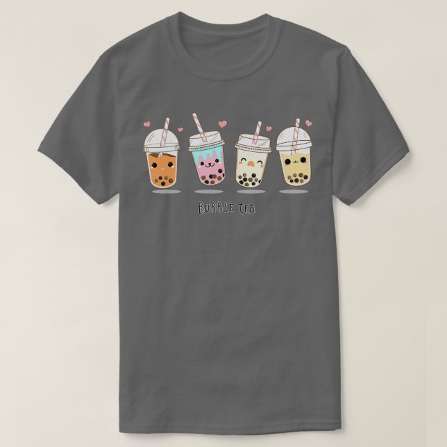 Camiseta Chá de bolha branca 7 (Frente do Design)