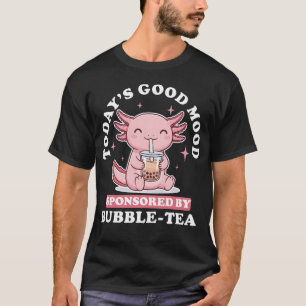 Camiseta Chá de Bolha do Bom Humor de Hoje Kawaii Axolote