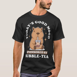 Camiseta Chá de Bolhas do Bom Humor de Hoje Capivara Kawaii