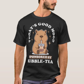 Camiseta Chá de Bolhas do Bom Humor de Hoje Capivara Kawaii