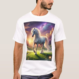 Camiseta Chá de Cavalo Branco Majestoso - Potência e Estilo