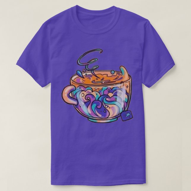 Camiseta Chá de cupa colorido (Frente do Design)