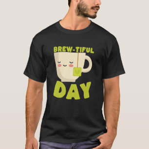 Camiseta Chá de Dia Maravilhoso Kawaii Fofo Divertido Manga