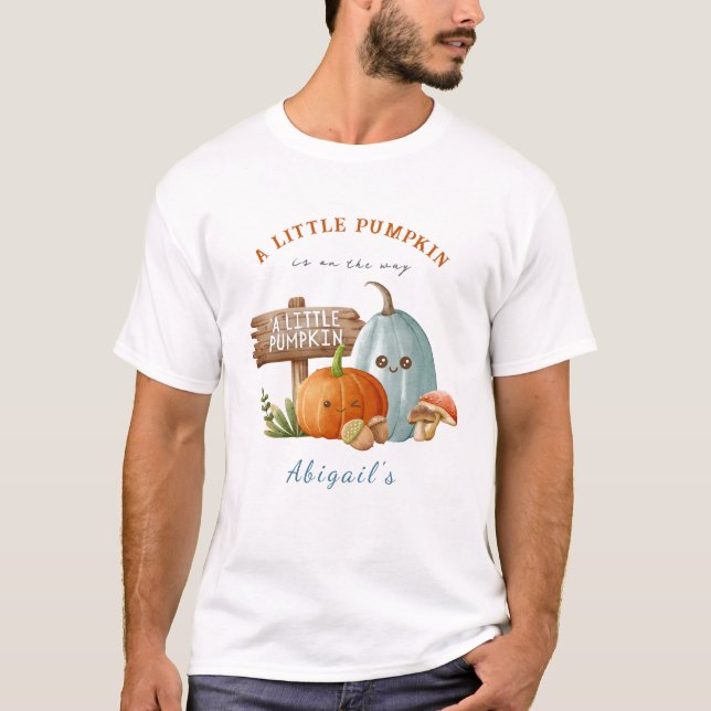 Camiseta Chá de fraldas Adorável de Abóbora Mãe T-Shirt (Frente)