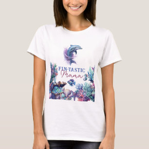 Camiseta Chá de fraldas de Aquarela Russa Moderna Fintástic