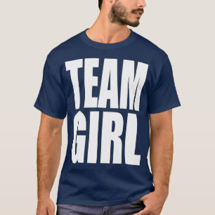 Camiseta Chá de fraldas de Equipe Menina Sexo Festa Rosa