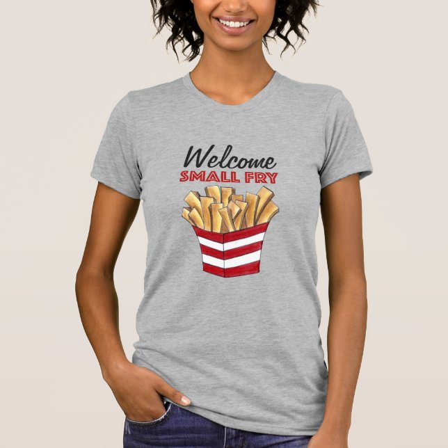 Camiseta Chá de fraldas de Foodie Foodie Fry Frries (Frente)