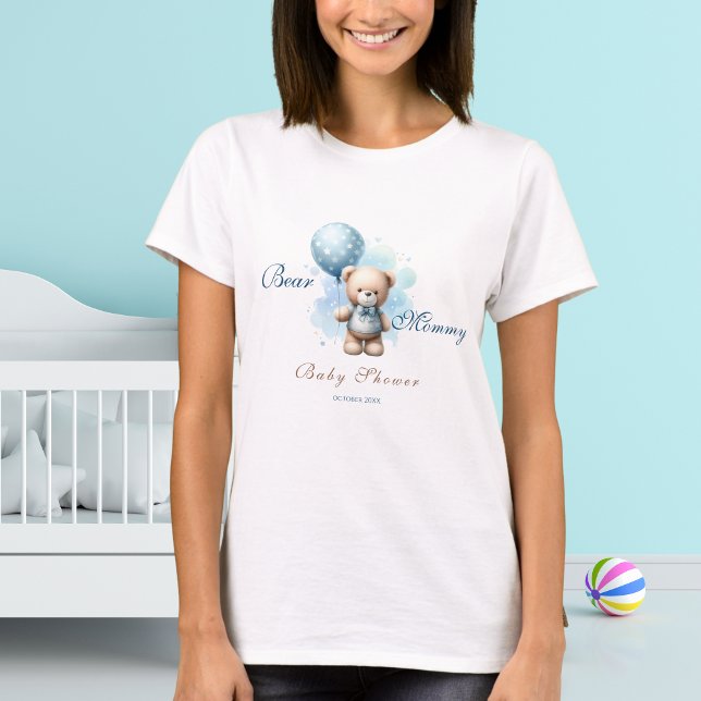 Camiseta Chá de fraldas de Urso de Mamãe Aquático (Criador carregado)