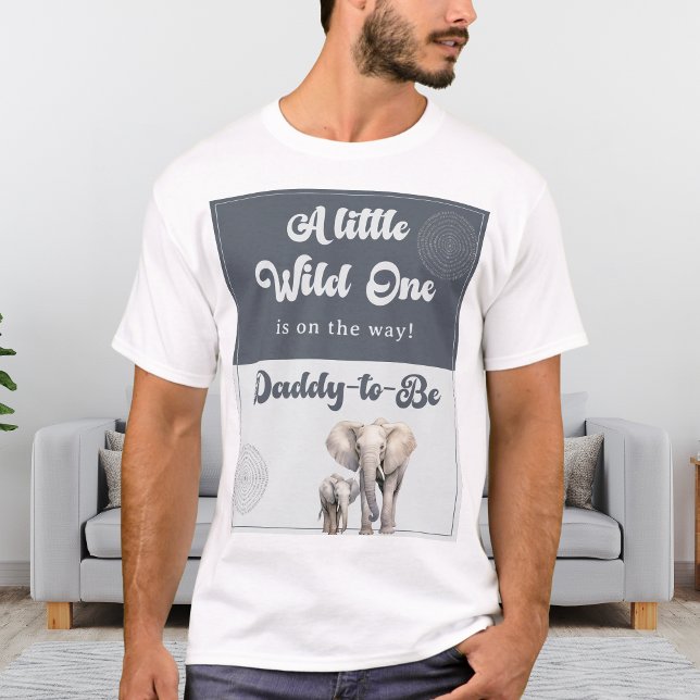 Camiseta Chá de fraldas do Elefante Safari (Criador carregado)