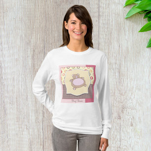 Camiseta Chá de fraldas do Urso de Teddy com Círculos Retro