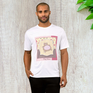 Camiseta Chá de fraldas do Urso de Teddy com Círculos Retro