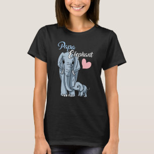 Camiseta Chá de fraldas Elefante de Papá Bonito Pai Futuro