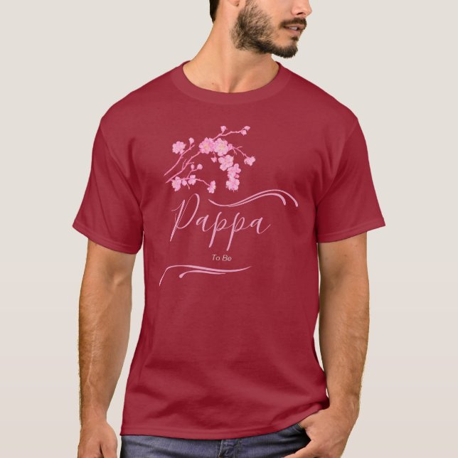 Camiseta Chá de fraldas Elegante Sakura Cherry Blossoms (Frente)