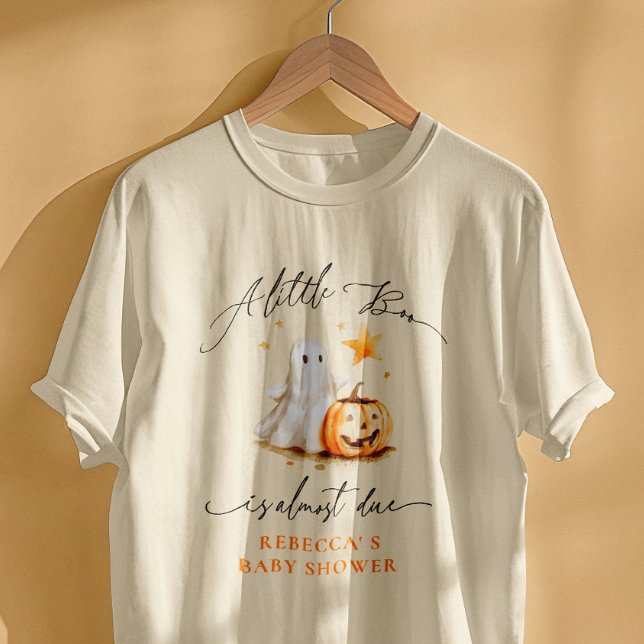 Camiseta Chá de fraldas Ghost Pumpkin Boo Halloween (Criador carregado)