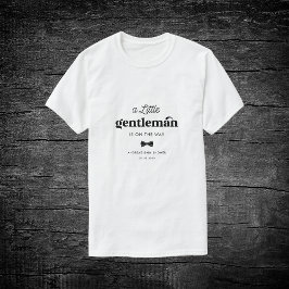 Camiseta Chá de fraldas Retro Cavalheiro Negro Branco