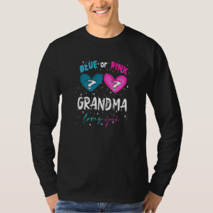 Camiseta Chá de fraldas Rosa Ou Azul Vovó Te Ama Gênero
