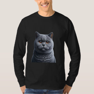 Camiseta Chá de Gato Shorthair Britânico - Retrato Felino C