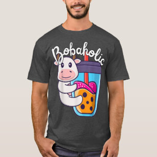 Camiseta Chá De Leite Cura Boba Moo Bubble Chá Engraçada