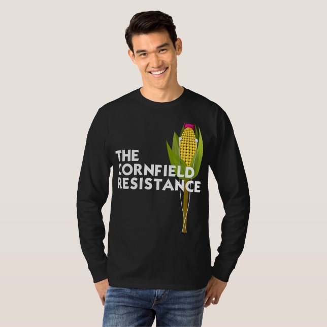 Camiseta Chá de Lingança Longa - Resistência Cornfield (Frente Completa)