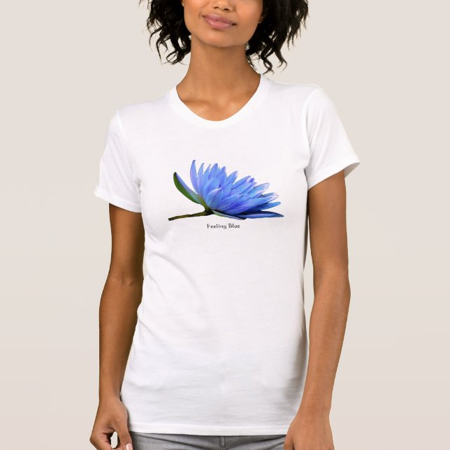Camiseta Chá de mulher com água azul (Frente)