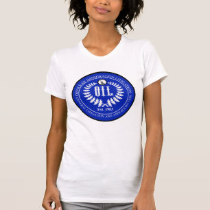 Camiseta Chá de mulher - logótipo azul