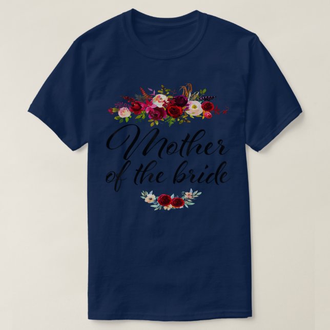 Camiseta Chá de Noiva Casamento para a Mãe da Noiva Mãe da  (Frente do Design)