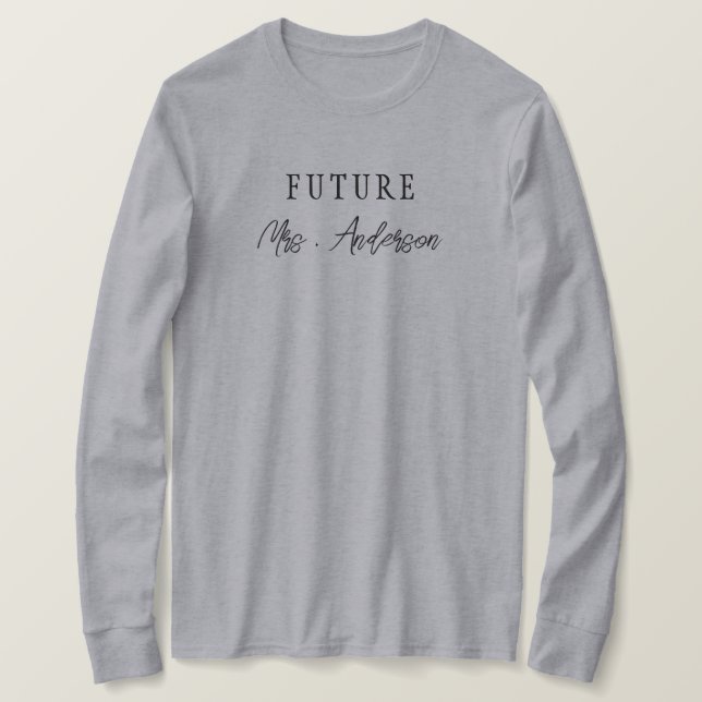 Camiseta Chá de Noiva Personalizado Future Mrs I Said Yes  (Frente do Design)