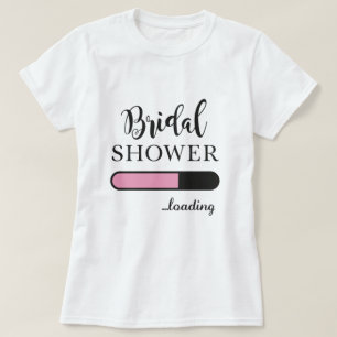 Camiseta Chá de panela Carregando Equipe Rosa de Festa Rosa