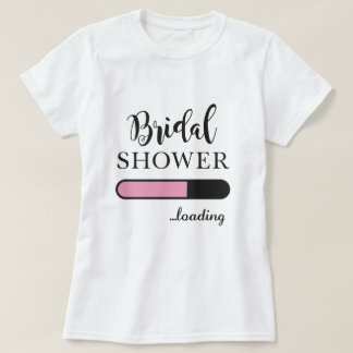 Camiseta Chá de panela Carregando Equipe Rosa de Festa Rosa