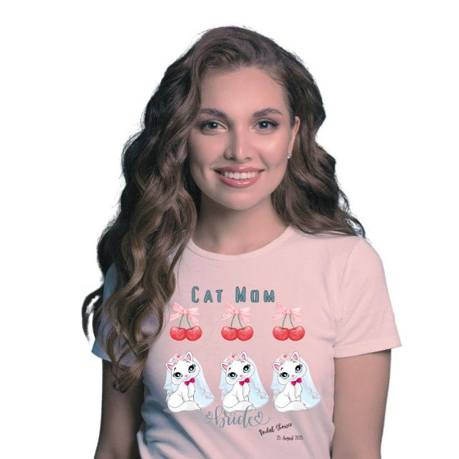 Camiseta Chá de panela da Cat Mãe Noiva (Criador carregado)