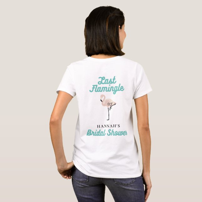 Camiseta Chá de panela de retro Flamingo Bride (Parte Traseira Completa)
