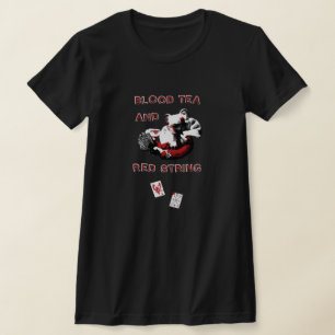 Camiseta Chá de Sangue e Cordão Vermelho - Design Menor