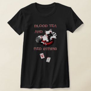 Camiseta Chá de Sangue e Cordão Vermelho - Slim Feminino