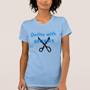 Camiseta Chá do Quilter, Bonito algodão azul