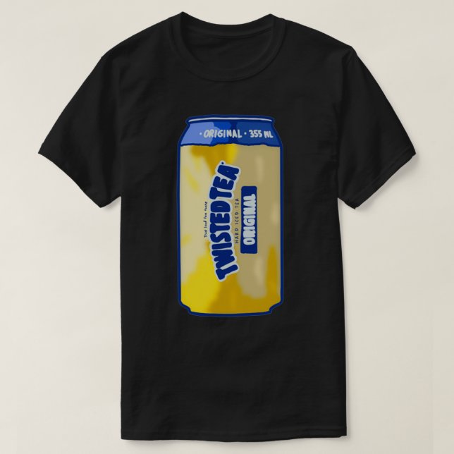 Camiseta Chá doce de cerveja, lata torcida (Frente do Design)