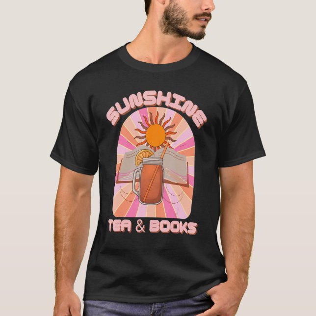 Camiseta Chá Docinho E Livros Lendo Livros Em Su (Frente)