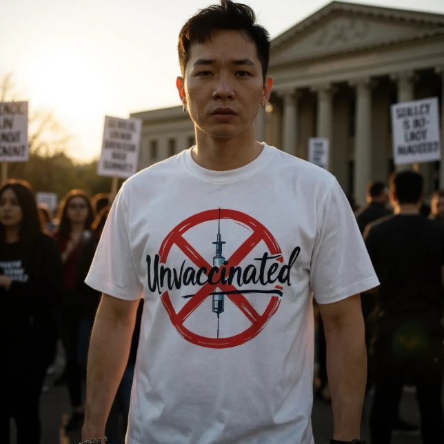 Camiseta Chá Não Vacinado (Criador carregado)