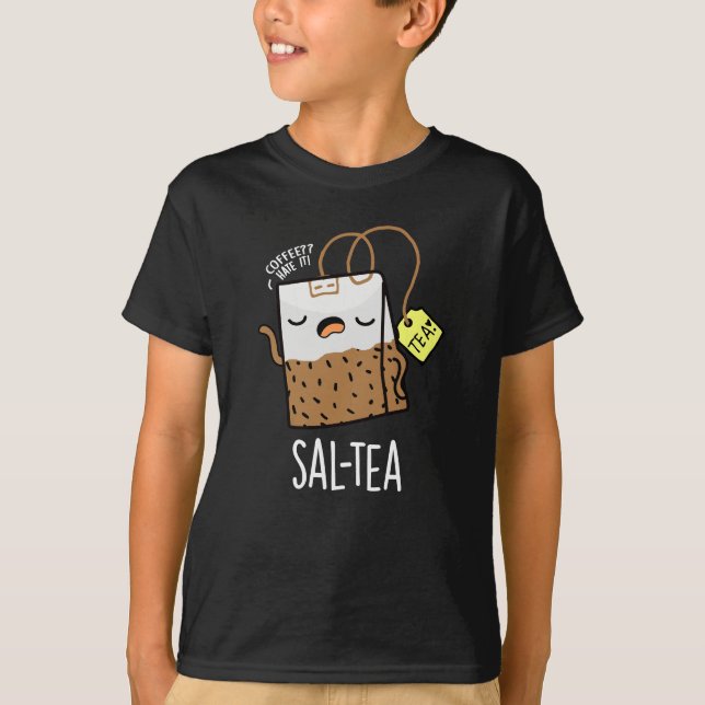 Camiseta Chá Salgado Chá Engraçado Pi BG Escuro (Frente)