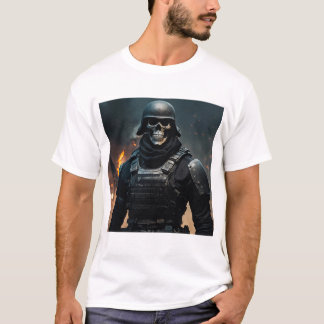 Camiseta "Chá Soldado Caveira: Defenda com Estilo."