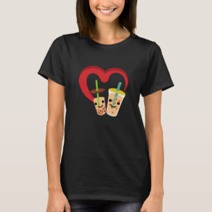 Camiseta Chá verde-doce Boba e amantes de leite de Taro