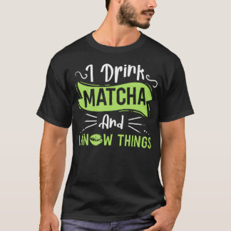 Camiseta Chá Verde Japonês Matcha Verde Latte Arte Culinári