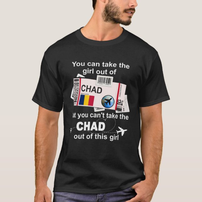 Camiseta Chad Boarding Pass  Chad Girl  Chad (Frente)