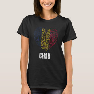 Camiseta Chad Flag Chade Flag DNA Chad Heart