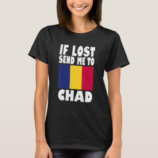 Camiseta Chad Flag Design Se perdido me mande para o Chade