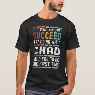 Camiseta Chad Name Personalizou Engraçado Aniversário no Na