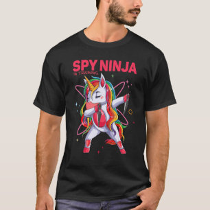 Camiseta Chad Spy Unicorn Ninja Treinando Garotas-Jogadoras