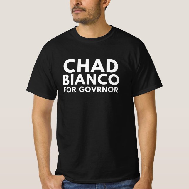 Camiseta Chade Bianco para Tee Governador - Política Negrit (Frente)